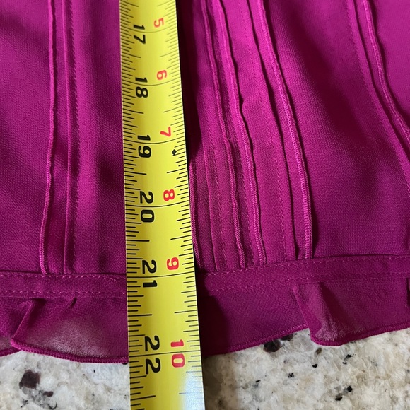 Ann Taylor Plum Fuschia Sheer Top with Cami Attached - Picture 8 of 8
